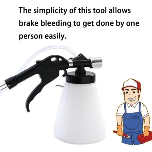 Car Accessories 1.25L Air Brake Bleeder Kit Pneumatic Brake Clutch 90-120 PSI Vacuum Hydraulic Fluid Fill Bottle Set