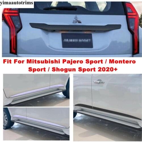Side Body Door / Rear Trunk Lid Cover Trim ABS Accessories For Mitsubishi Pajero Sport / Montero Sport / Shogun Sport 2020 2021