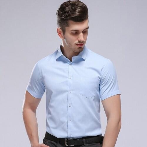 HCXY brand Mens short-sleeved business shirts professional tooling shirts for men work formal wear shirts male
