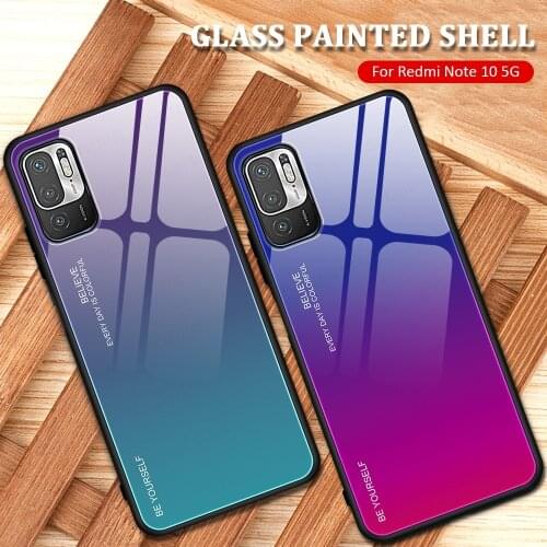 Gradient Stained Phone Case for Xiaomi Mi A2 A3 Lite 9 SE CC9 CC9E Tempered Glass Case for Xiaomi Mi A3 A2 A1 Glossy Color Cover