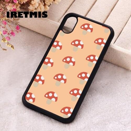 Iretmis 5 5S SE 2020 Phone Cover Case for iPhone 6 6S 7 8 Plus X Xs XR 11 12 Mini Pro Max Silicone Kawaii Mushrooms