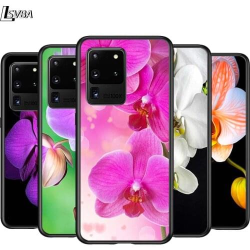 Orchid Flowers for Samsung Note 20 S20 FE Lite Ultra Plus A91 A71 A51 A41 A31 A21 A21S A11 A12 A42 A01 Phone Case