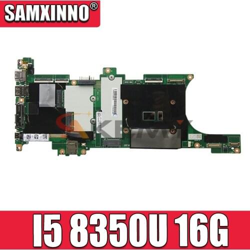 For Lenovo ThinkPad X1 X1 Carbon 6th Laptop Motherboard EX480 NM-B481 FRU;01YR219 01YR215 01YR235 CPU:I5 8350U 16G