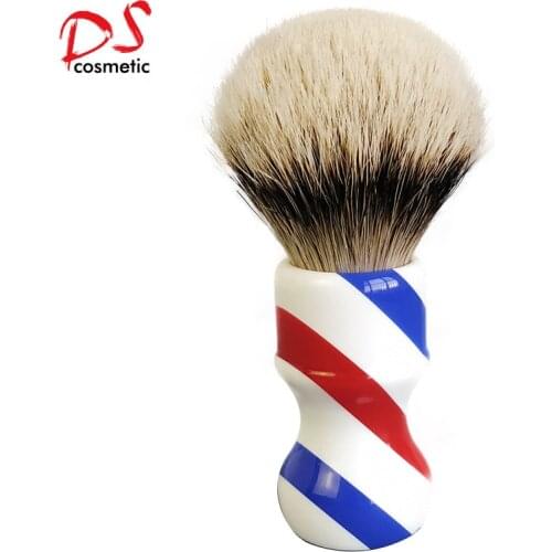 Dscosmetic silvertip badger hair shaving brush with soft and dense badger hair knot
