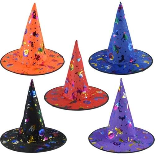 Halloween Witch Hat Mens and Womens Hat Fashion Solid Hat Diversified Along The Hat