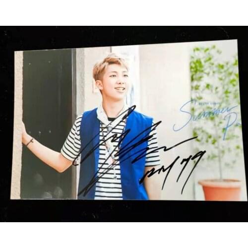 MAP OF THE SOUL V SUGA JIN JIMIN Jung Kook RM J-HOPE Autographed Photo 4*6 K-POP GIFTS COLLECTION 052021A
