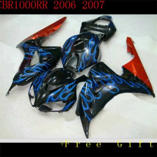 Dor-For 2006 2007 CBR 1000RR 06 07 ABS Plastic Full Fairing Set red orange yellow green blue purple black white Bodywork Kit