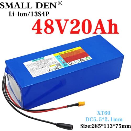 48V 20Ah 13S4P 21700 lithium battery pack 1200W high power electric bicycle electric scooter battery built-in 25A BMS+2A charger