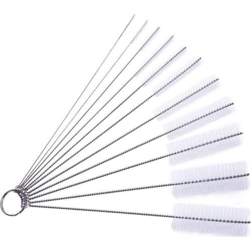 Professional 11 Pcs Nylon Tube Brushes Set Kettle Spout Brush Teapot Nozzle Brush Set for Drinking Straws Glasses Keyboards