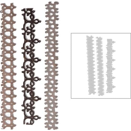 2020 New Border Lace Metal Cutting Dies and Edge Die Paper Cut Scrapbooking For Crafts Greeting Card Making No Stamps Sets