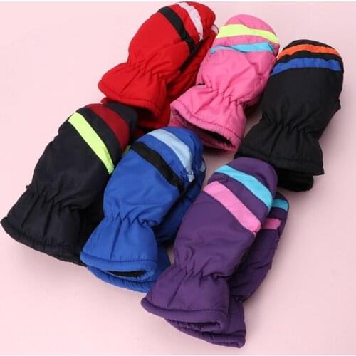 2-5y Baby Mitten Winter Kids Boys Girls Outdoor Warm Gloves Waterproof Windproof X7JB