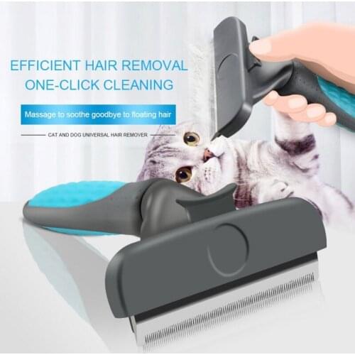 Dog Hair Shedding Comb Pet Dog Cat One-click Automatic Hair Removal Brush Grooming Tool Hair Removal Comb For Dogs Cats