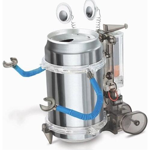 DIY Science and Technology Making Toys Science and Education Brain Development Creative Power Machine Series Pop Can Robot
