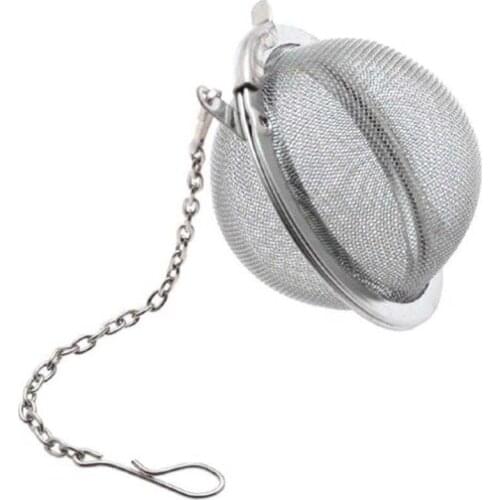 Stainless Steel Tea Pot Infuser Sphere Locking Spice Tea Ball Strainer Mesh Infuser tea strainer Filter LX8743
