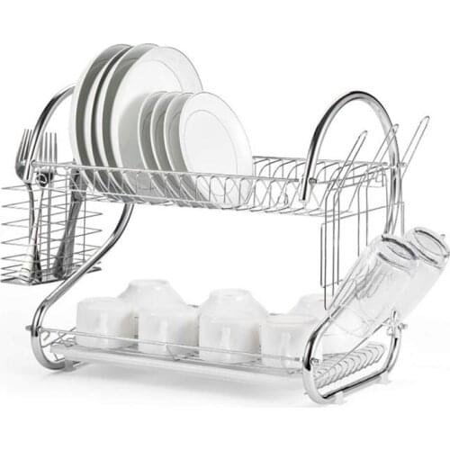 Storage Rack Basket Galvanized Household Draining Dish Rack Kitchen Dish Drain Drying Rack Kitchen Storage Accessories Gadgets