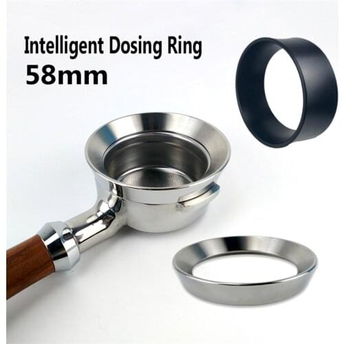 1pc 58MM New Arrival Intelligent Dosing Ring for Brewing bowl Coffee powder ring for espresso barista tool Profilter Accessories