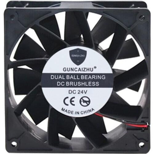 Dual Ball Bearing 120MM 12CM 12038 CPU Fan 120x120x38mm DC 24V 1.5A Frequency Converter Computer Case Cooling Fan 2pin