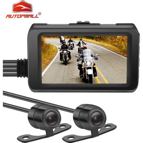 Motorcycle Recorder Motorcycle DVR Dash Cam 1080P Front Rear Full Body Wide View Waterproof Motorcycle Camera Logger Recorder