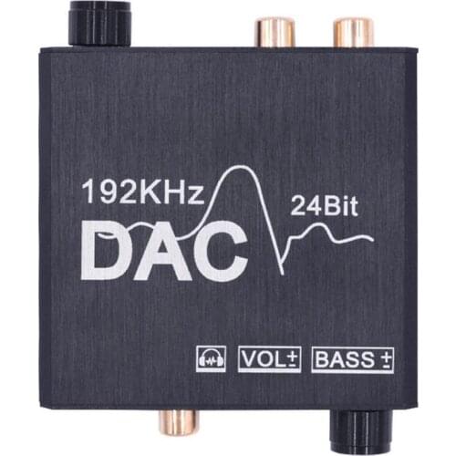 BL High Quality DAC 192KHZ Metal Shell Volume Control Digital to Analog Audio Converter Adapter Volume And Bass Adjustment