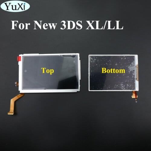 YuXi For NEW 3DS XL LL for NEW 3DSXL LL Top Upper Bottom Lcd Display Screen Repair Parts Game Console Accessories