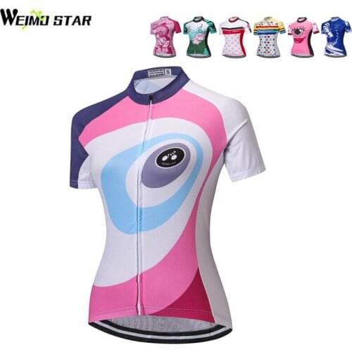 WEIMOSTAR Team Women Breathable Cycling Jersey Youth MTB Cycling Clothing Bicycle Short Maillot Ropa Ciclismo Bike Jerseys Tops