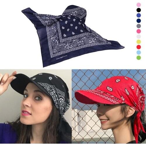 Women Cotton Head Scarf Visor Hat With Wide Brim Sunhat Summer Beach UV Protection Sun Hats Female Casual Printed Flower Cap