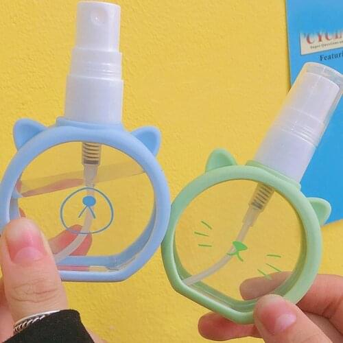 1pc 55ml Cartoon Cat Small Spray Bottle Make-up Water-filled Sleeve Spray Silicone Bottle Perfume Cute Bottle Fine Spray O7T8