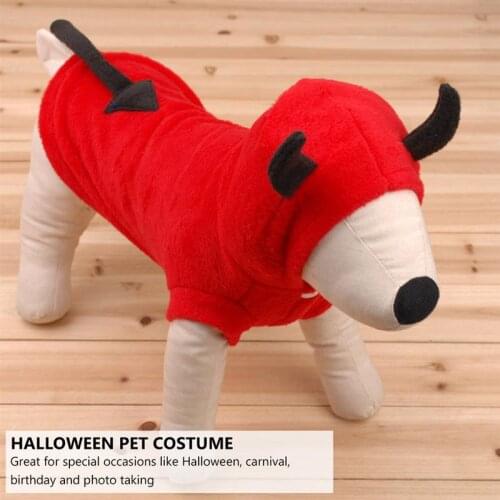 1pc Halloween Devil Pet Clothes Winter Clothes Casual Costume Pet Supplies Dog Supplies Dog Jumpsuits Rompers