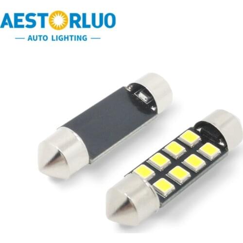 10pcs Error Free Factory Supply C5W 31mm 36mm 39mm 41mm 8pcs 3528SMD Interior Dome Light Reading Light License Plate Lamp 12V