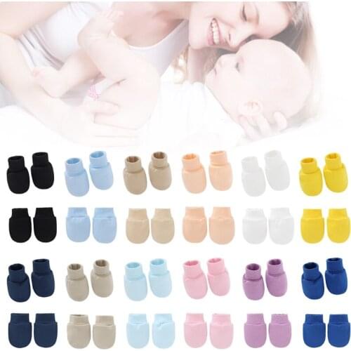 2 Pair Baby Newborn Soft Cotton Face Protection Gloves Foot Cover Set Anti Scratch Handguard Mittens Footguard Socks Kits
