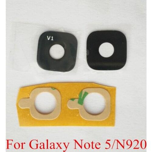 2PCS For Samsung Galaxy Note 5 N9200 N920 N920F Rear Back Camera Glass Lens Cover Ring with Sticker Glue