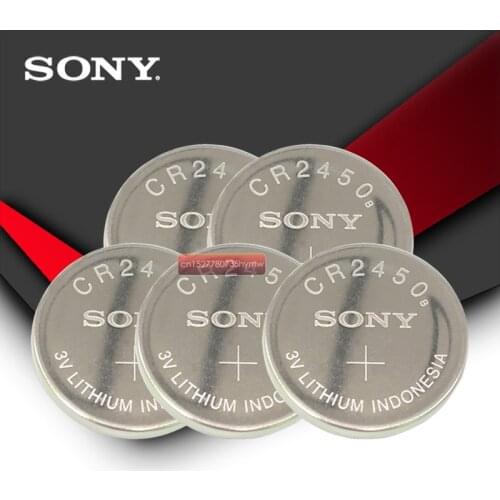 5pc Sony 100% Original CR2450 CR 2450 3V Lithium Coin watch Key Fobs Battery Batteries For swatch watch For LEXUS Car Contro