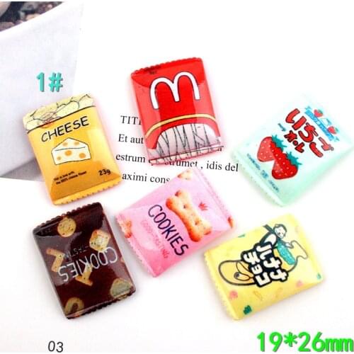 6PCS/Lot Miniature Simulation Candy for Blyth Barbies BJD Doll House Kitchen Play Toys DIY Resin Accessories