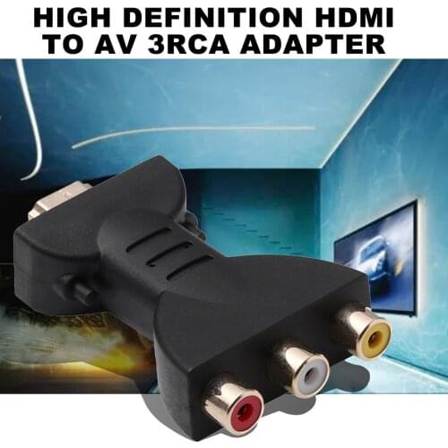 AV Digital Signal HDMI To 3 RCA Audio Adapter Component Converter Video For PC Projector Tablet Computers