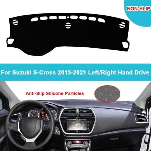 Car Dashboard Cover Dash Mat Rug For Suzuki SX4 S-Cross 2013 - 2021 Flannel Suede Polyester Dashmat Carpet Cape Protect 2020