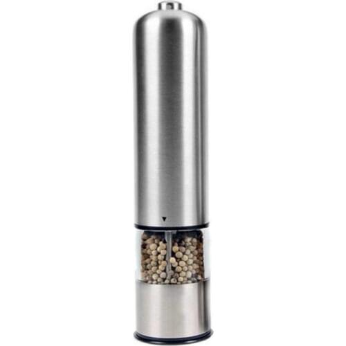Electric Pepper Grinder Stainless Steel Spice Ceramic Grinders Household Adjustable Labor-Saving Pepper Mill for Barbecue