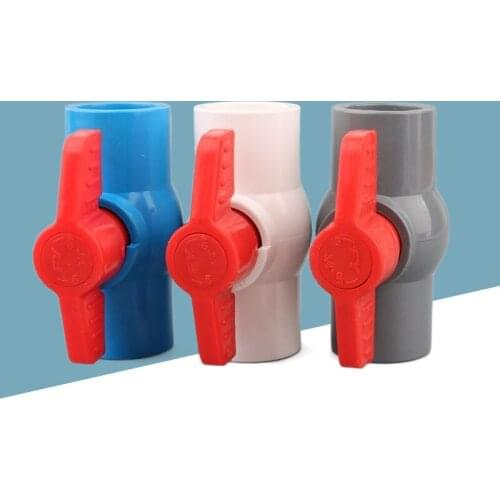 1pc 1/2 3/4 1-1/4 1-1/2 Inch PVC Female Thread Valve Garden Irrigation Ball Valve Aquarium Fish Tank Water Pipe Valve