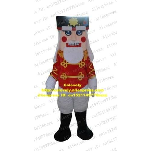 Strange Pink Nutcracker Geezer Old People Mascot Costume Red Coat Black Boots White Pants Blue Eyes Red Blusher No.4281 Free Sh
