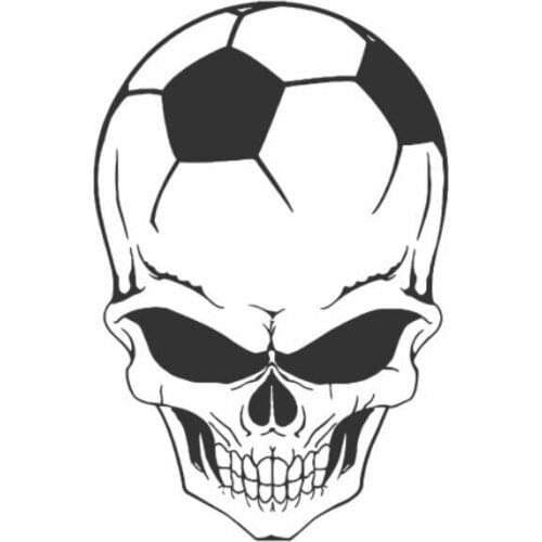 Creative Football Design Skull Soccer Funny Products Car Sticker Styling Vinyl Motorcycle BA520