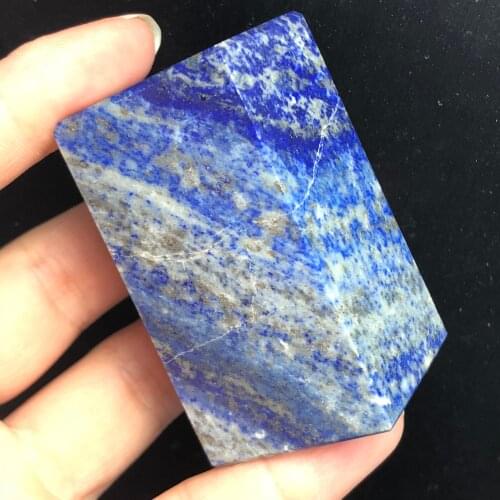 Lapis lazuli handmade crystal gem hand massage crystal rectangle used to decorate natural stone healing
