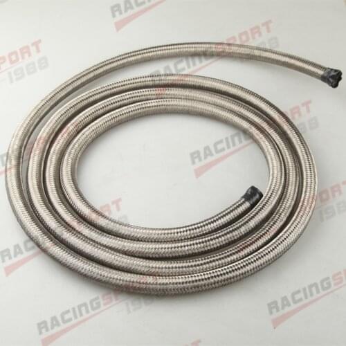 Stainless Steel Braided 1500 PSI AN8 AN8 8AN Fuel Line Gas Oil Hose 6M (19.7FT)