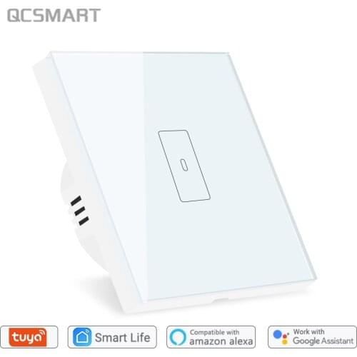 EU 1 2 3 Gang WIFI White Light Switch Tuya Smari Life App Remote Control Timer Schedule Voice Operate via Google Home Alexa