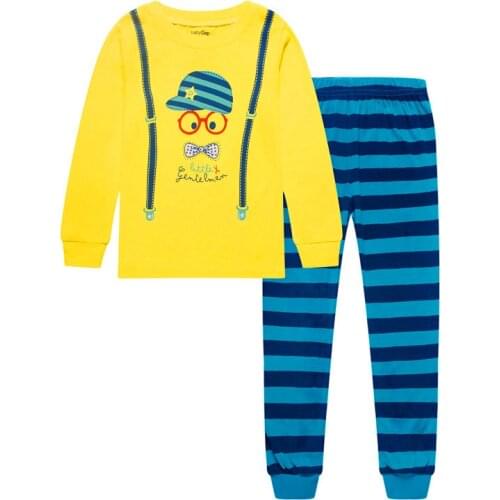 Hooyi 2018 Baby Boys Clothes Suits Children Pajamas Kids Sleepwear Fashion Toddler Nightgown 2 3 4 5 6 7Y Sleep Clothing Suits