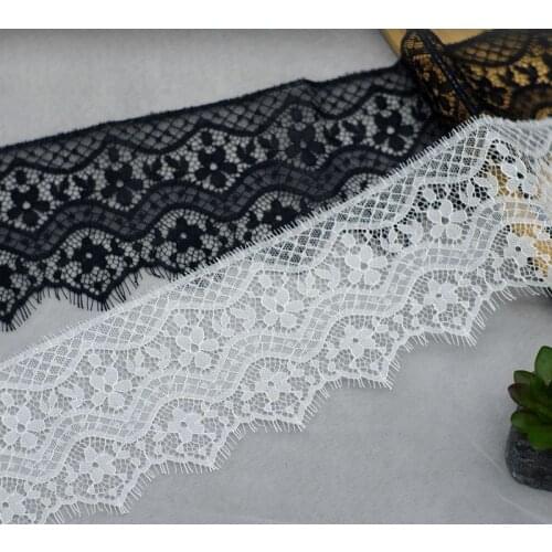 Hollow embroidery eyelashes lace fabric DIY clothing skirt sleeves underwear stitching decorative lace accessories