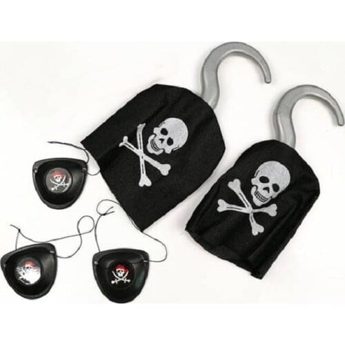 Halloween pirate blindfold dance props pirate tiger head gun hook set