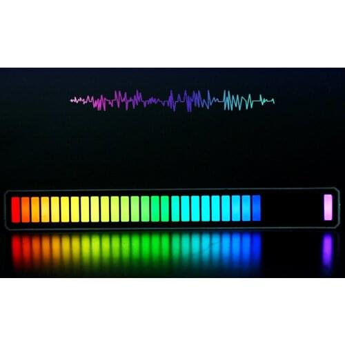 Type-C Voice-activated Pickup Rhythm Light Car Atmosphere RGB Colorful LED Sound Music Rhythm Light USB Rhythm Light Adjustable