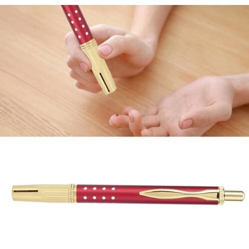 Medical Stainless Steel Blood Collection Pen Fingertip Earlobe Collection Blood Cupping Drainage Acupuncture Massage Curing Tool