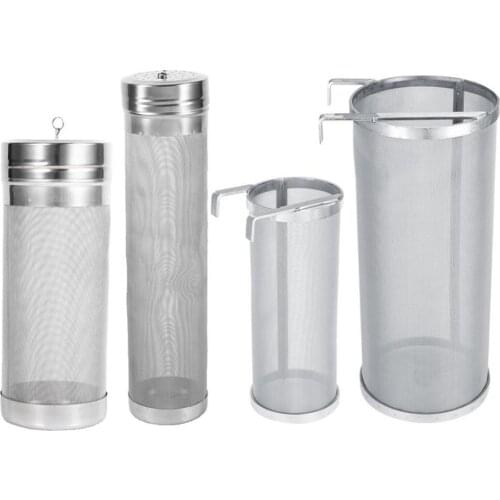300 Micron Stainless Steel Homemade Brew Beer Hop Mesh Filter Strainer With Hook Beer Brewing Hop Spider Mesh Filter Strainer