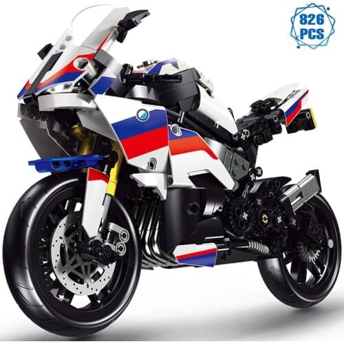 Technical Ideas Famous Rcing Motorcycle Building Blocks Moc Traffic Model Education Diy Bricks Toys Brithday Gifts for Boys