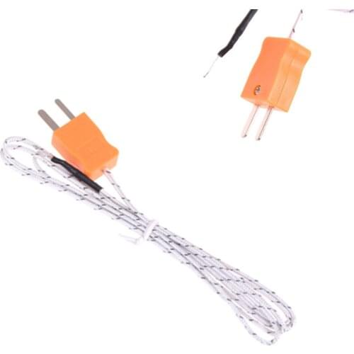 1M K-type TP-01 Wire Temperature Test Thermocouple Sensor Probe Tester Line. Use To TM-902C TES-1310 MD-6801
